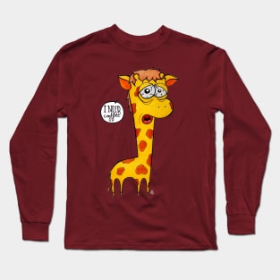 I Need Coffee - Giraffe with a Caffeine Addiction Long Sleeve T-Shirt